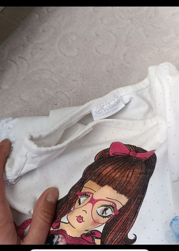 Kız Çocuk Bohem Payetli Tişört Lacivert - Görsel 7