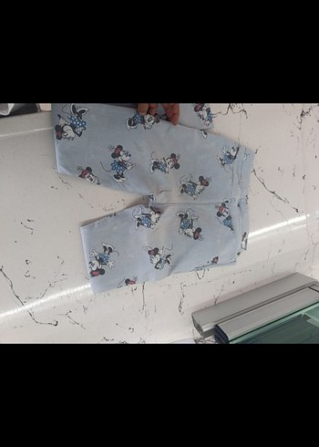 Kız Çocuk Gri Baskılı Denim Tayt - Görsel 6