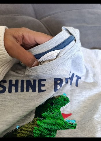 Gri Erkek Çocuk Kısa Kollu Baskılı Tişört - Görsel 6