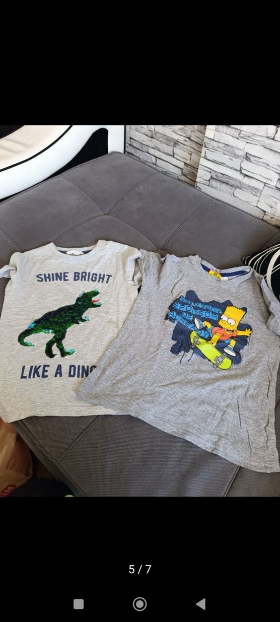 Gri Erkek Çocuk Kısa Kollu Baskılı Tişört - Görsel 5