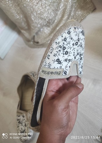 39 Beden beyaz Renk Beyaz Baskılı Kadın Espadril
