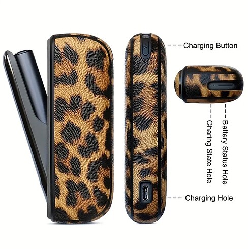 Diğer Iqos iLUMA leopar çanta aksesuarlı kılıf