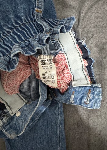 Mavi beli lastikli pantolon - Görsel 5