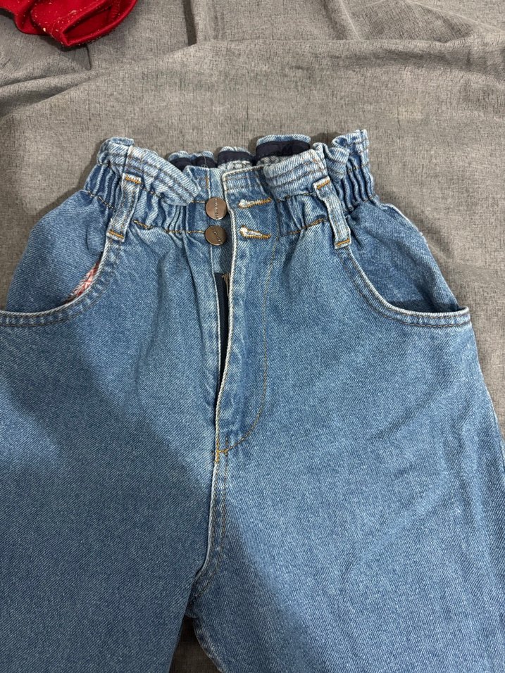 Mavi beli lastikli pantolon - Görsel 4