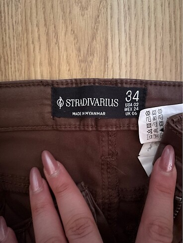 Stradivarius Kahverengi mumlu pantolon