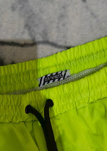Sarı Off-White Mini Erkek Şort - Görsel 2