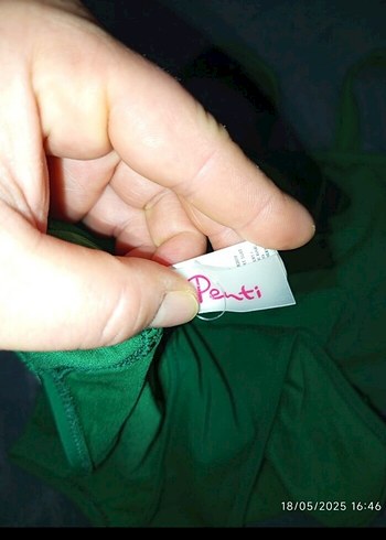 Yeşil Sade Kadın Mayo - Görsel 3