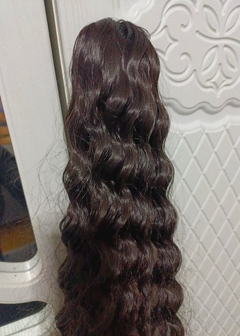 Kahverengi Püsküllü Kadın Saç Aksesuarı - Görsel 3