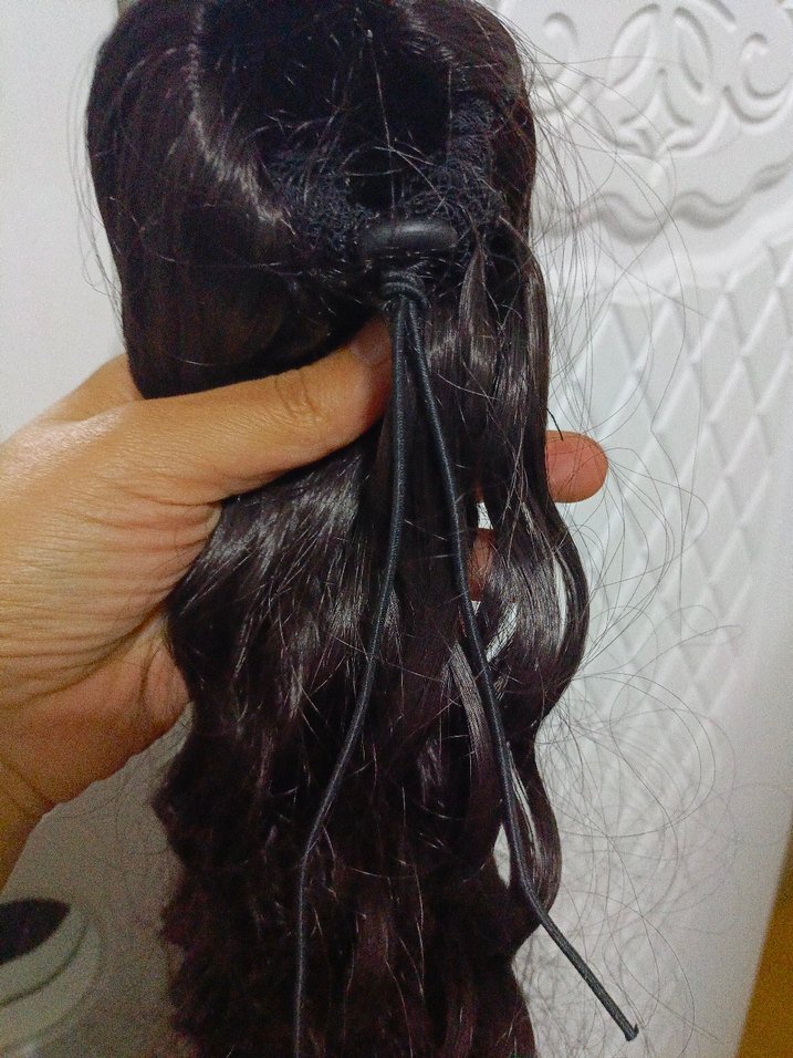 Kahverengi Püsküllü Kadın Saç Aksesuarı - Görsel 4