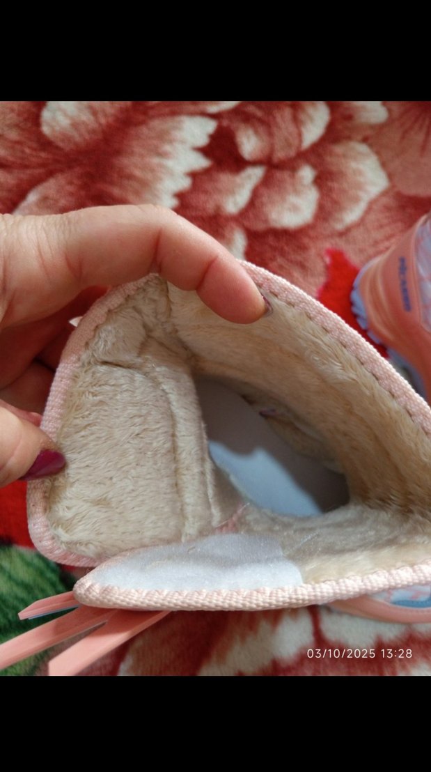 Kız Çocuk Pembe Kürklü Lastik Bot - Görsel 3