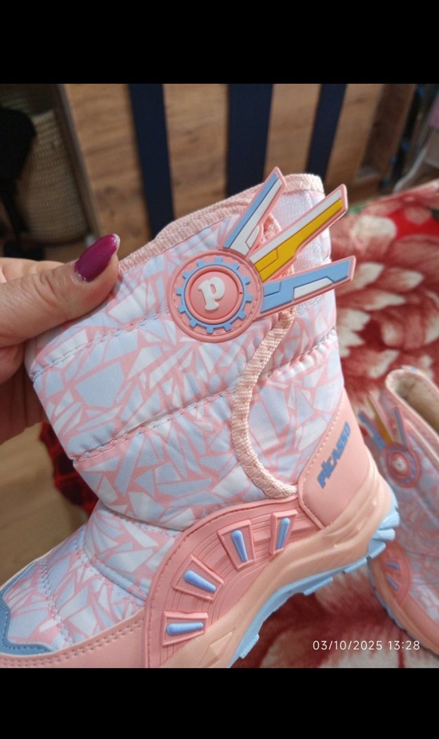 Kız Çocuk Pembe Kürklü Lastik Bot - Görsel 2