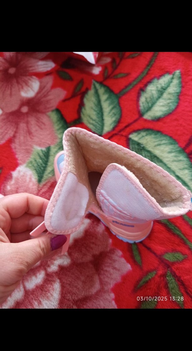 Kız Çocuk Pembe Kürklü Lastik Bot - Görsel 4