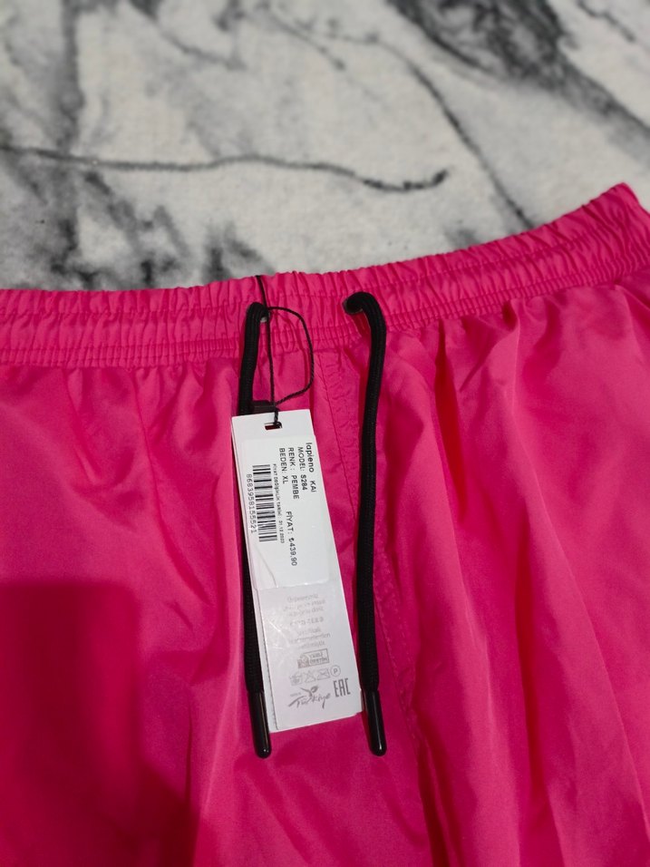 Erkek Loose Fit Mini Pembe Şort - Görsel 2
