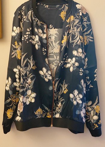M&Spencer collection Çiçek Desenli Kadın Bomber Ceket