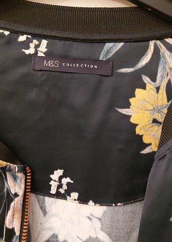 Marks & Spencer M&Spencer collection Çiçek Desenli Kadın Bomber Ceket