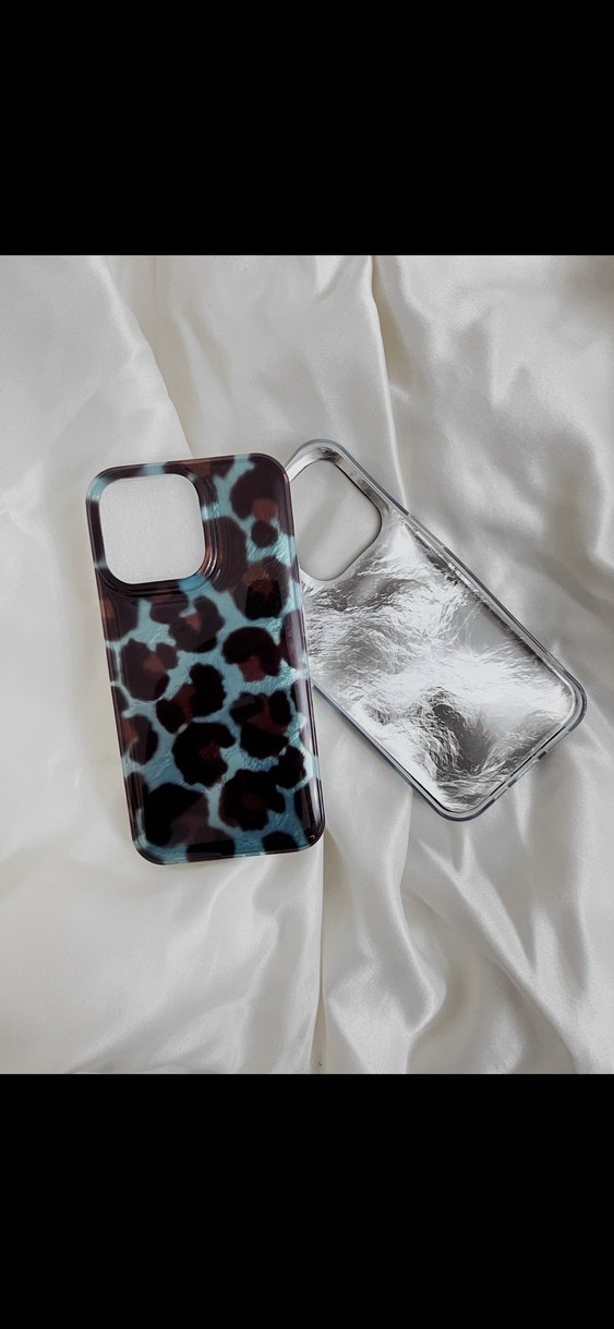 İphone 12/14/15 Pro Mavi Leopar Kılıf - Görsel 3