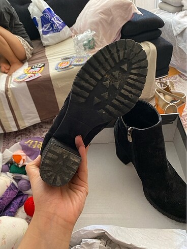 39 Beden siyah Renk Kışlık Topuklu Bot