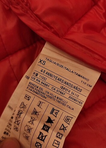 4 Yaş Beden pembe Renk Benetton Kız Çocuk Yelek