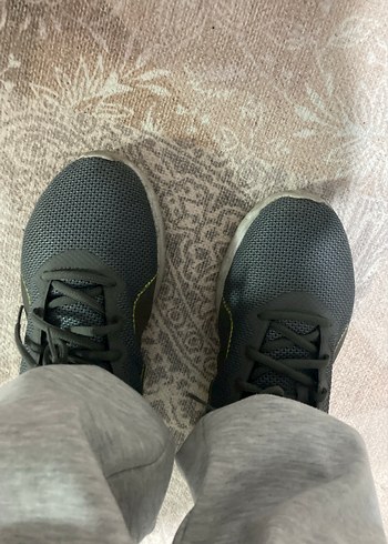 Gri erkek Spor Ayakkabı Velcro Bantlı - Görsel 3