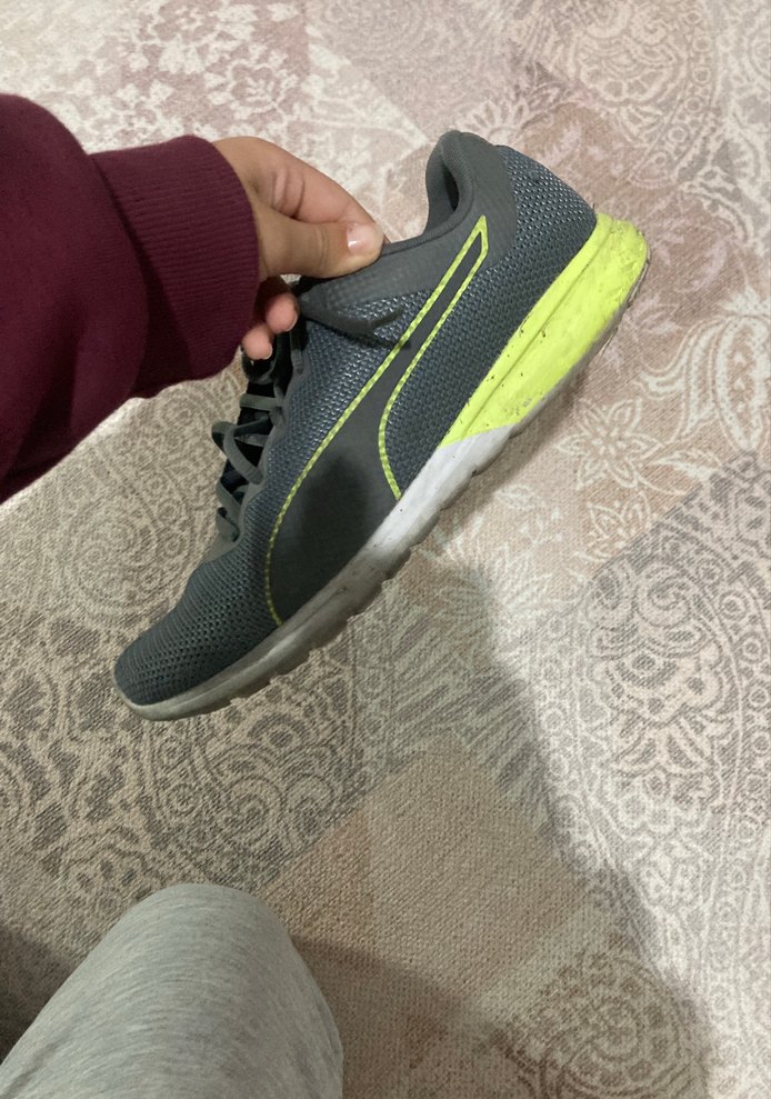 Gri erkek Spor Ayakkabı Velcro Bantlı - Görsel 2