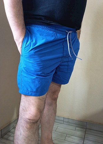 Erkek Mavi Mini Şort Mayo - Görsel 2