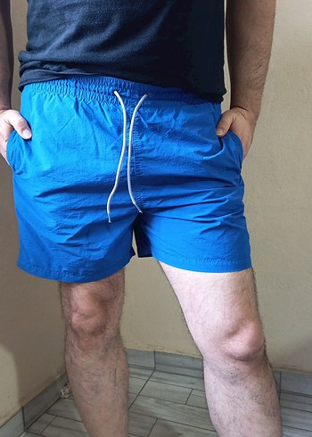 Erkek Mavi Mini Şort Mayo - Görsel 4