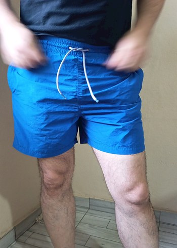 Erkek Mavi Mini Şort Mayo - Görsel 3