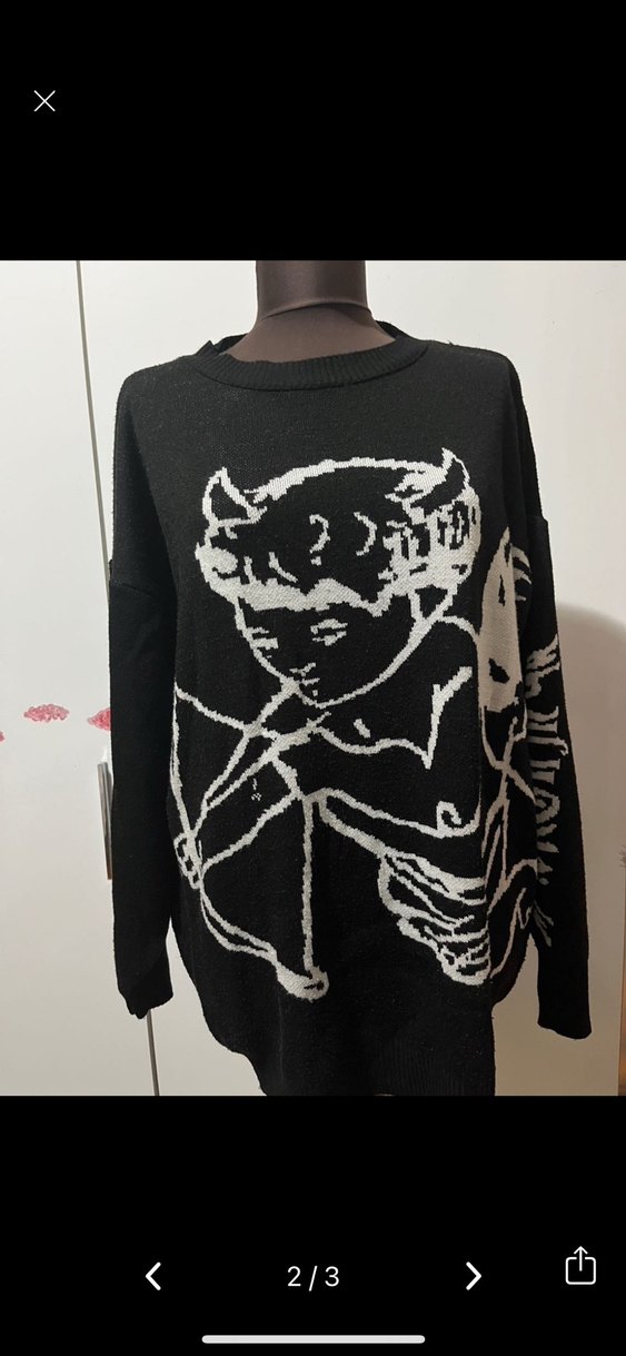 Siyah Desenli Uzun Kollu Triko Gömlek - Görsel 2