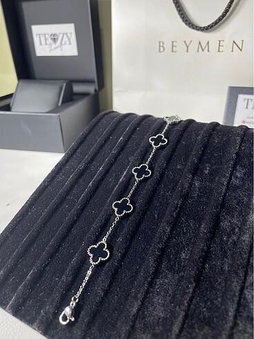 Beden siyah Renk Van Cleef & Arpels bilezik, 5 motif Siyah-Silver