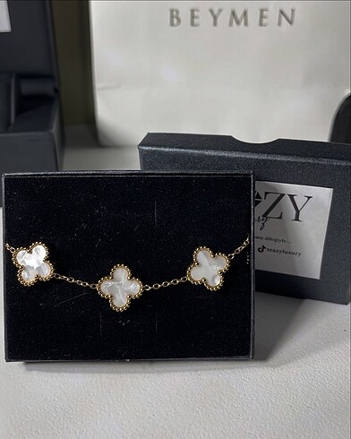 van cleef & arpels bilezik, 5 motif Beyaz-Gold