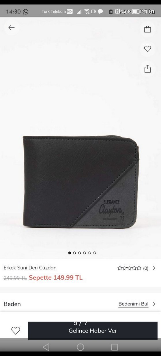 Siyah Erkek Cüzdanı - deFacto - Görsel 2