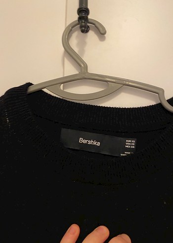 Bershka Siyah Orgu Kazak