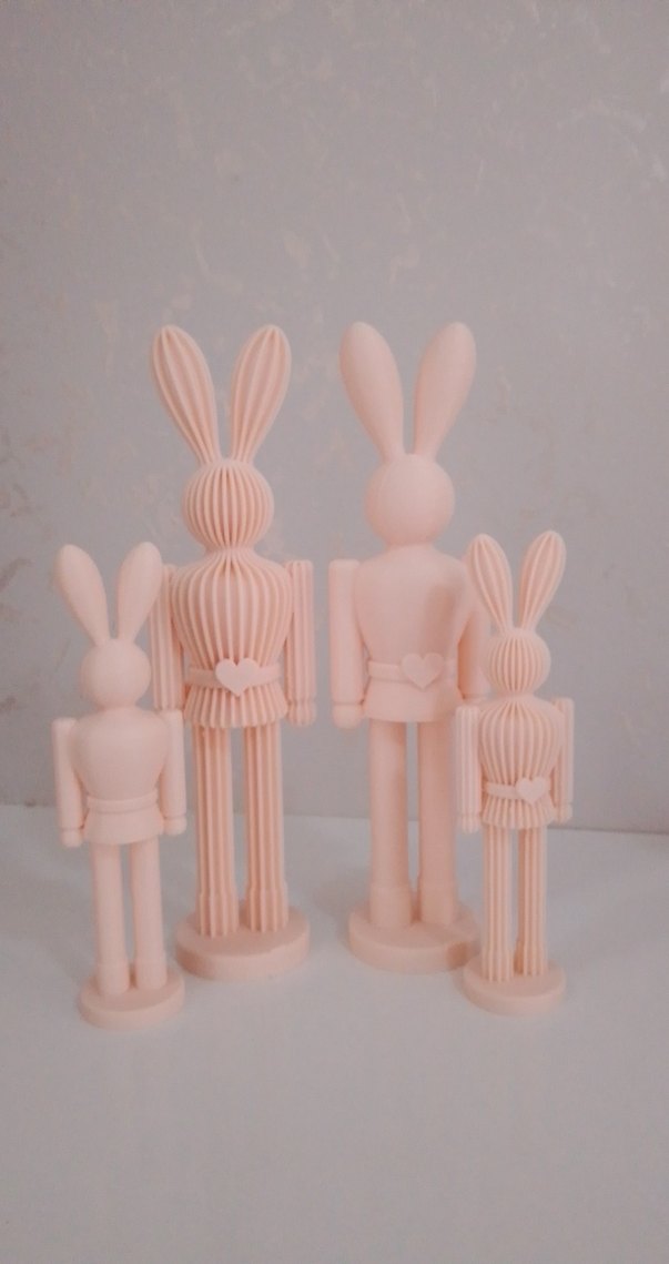 Pastel Pembe Tavşan Figürleri Seti - Görsel 5