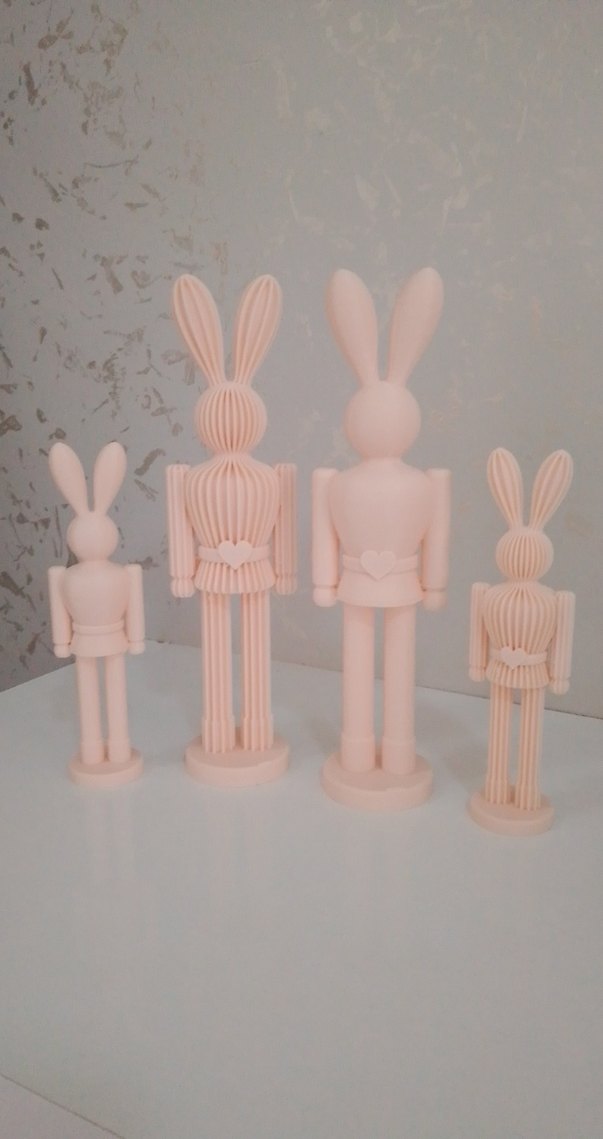 Pastel Pembe Tavşan Figürleri Seti - Görsel 4