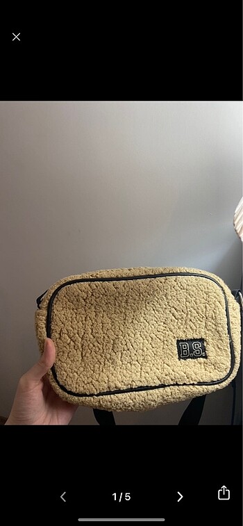 Camel Renk Peluş Çanta