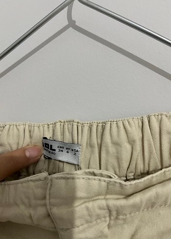 Bej Kadın paraşüt pantalon - Görsel 2