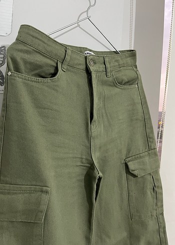 Kadın Haki yeşil kargo pantalon - Görsel 2