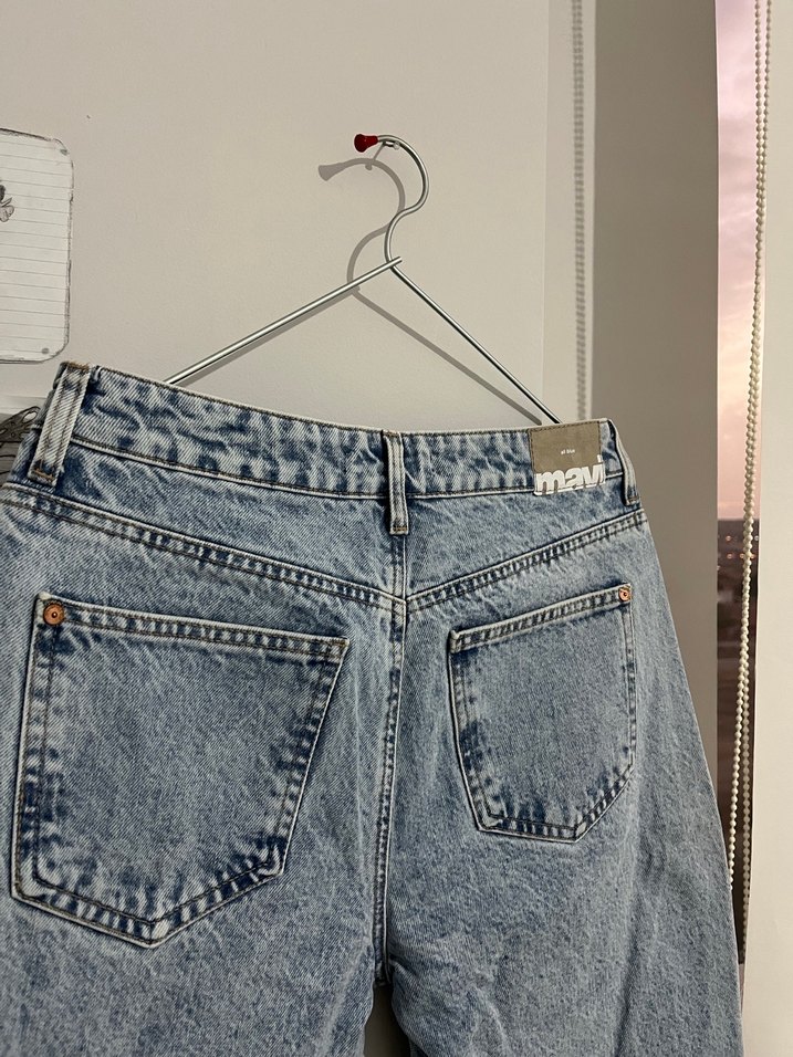 mavi kot pantolon - Görsel 4