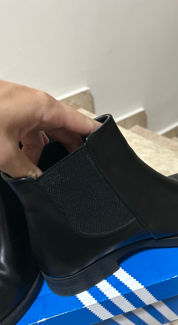 Siyah Deri Kadın Topuklu Bot - Görsel 4