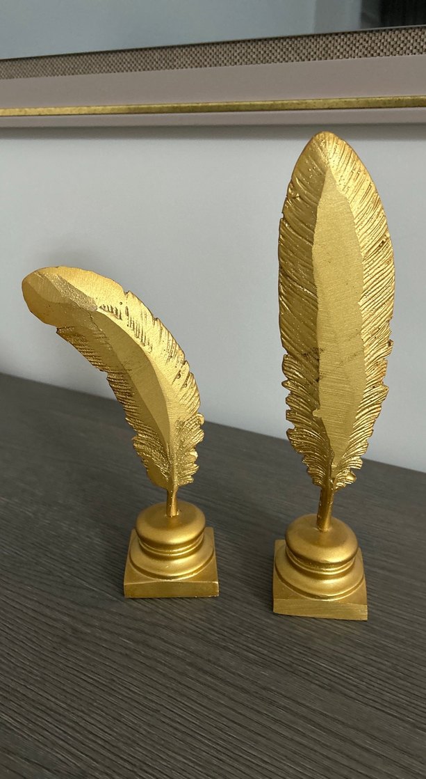 Altın Renkli Parlak Tüy Figürleri - Görsel 2