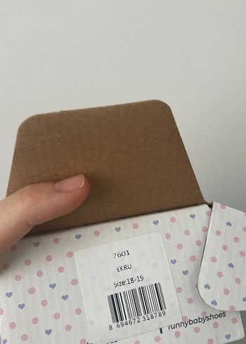 Bebek Beyaz patik - Sıcak Ev Terliği - Görsel 5