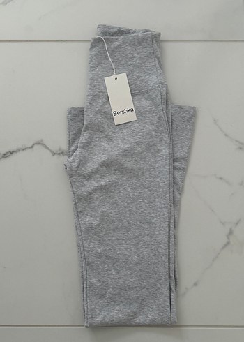 Bershka Gri Melanj Dar Paca Tayt