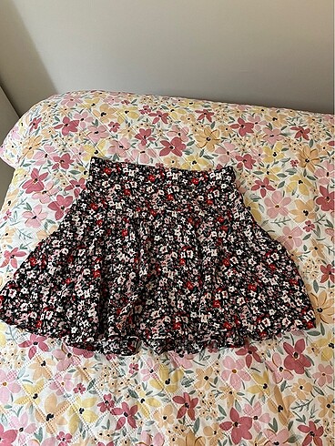 Zara çiçekli etek