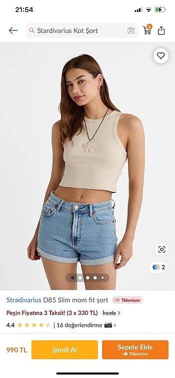 Stradivarius kot şort