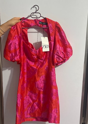 xs Beden Zara mini pembe elbise