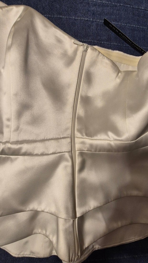 Saten Straplez Verev Kesim Büstiyer - Görsel 2