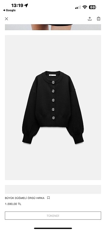 Zara taşlı hırka