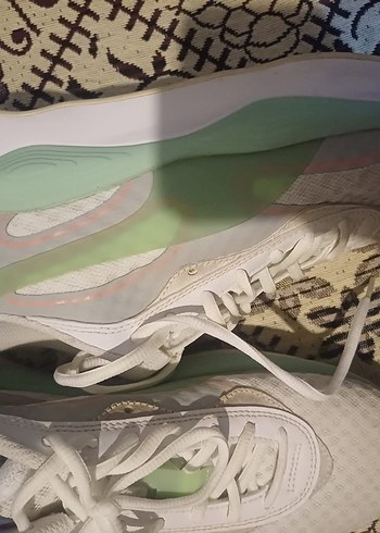 Beyaz Kadın erkek Spor Ayakkabısı  Wedge Topuklu - Görsel 2