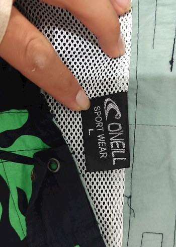 Yeşil Baskılı unisex Mini Şort Mayo - Görsel 6