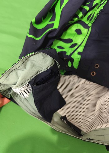 Yeşil Baskılı unisex Mini Şort Mayo - Görsel 9